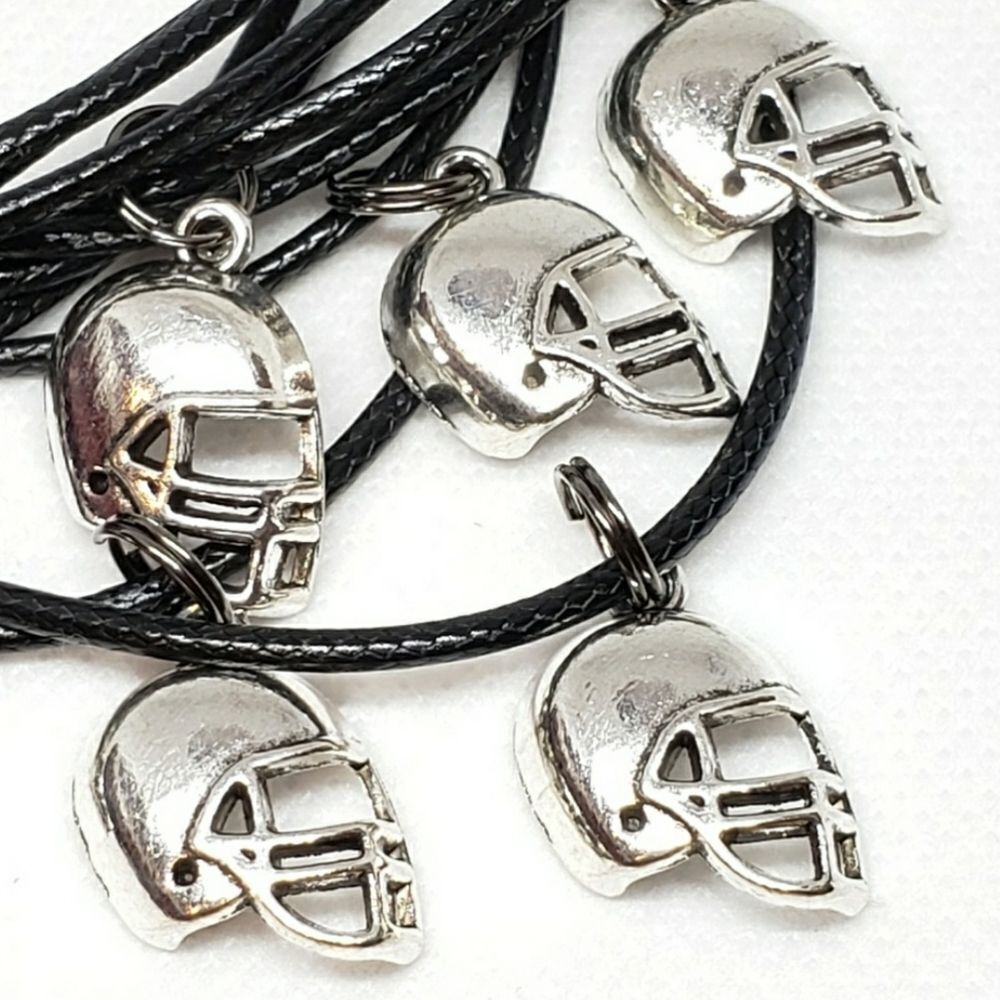 FOOTBALL HELMET Necklaces Party Favors Set of 10